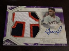2018 TOPPS DIAMOND ICONS JOSE ALTUVE PURPLE GAME USED JUMBO AUTO 3/10 ASTROS