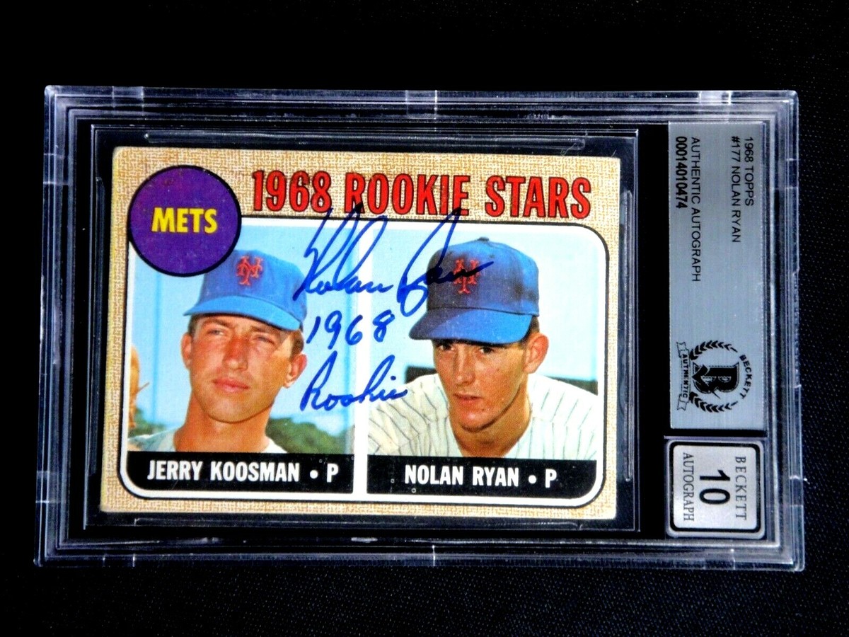 シングルカード PSA 8 1968 Topps #177 Nolan Ryan NOLAN RYAN 1968 ROOKIE SIGNED TOPPS 1968 RC CARD #177