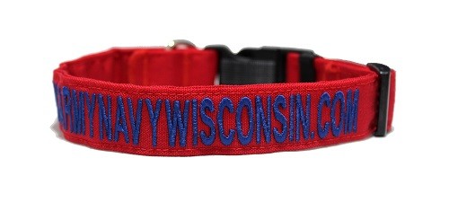 Collares y correas de 1" bordados personalizados SOLO TEXTO para perros! ¡Hecho en Estados Unidos! ¡Envío 24 horas! - Imagen 1 de 29