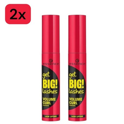 Essence Get BIG Lashes Volume Boost & Curl Mascara 001 Black 2er Pack