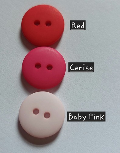 15mm Matte Smartie Buttons. 10 Pack. Choice of Colours - Picture 14 of 28