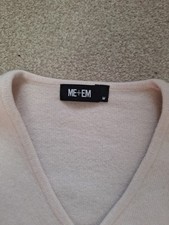 ME+EM Cream V-Neck Knitted Vest - Size M Excellent Condition