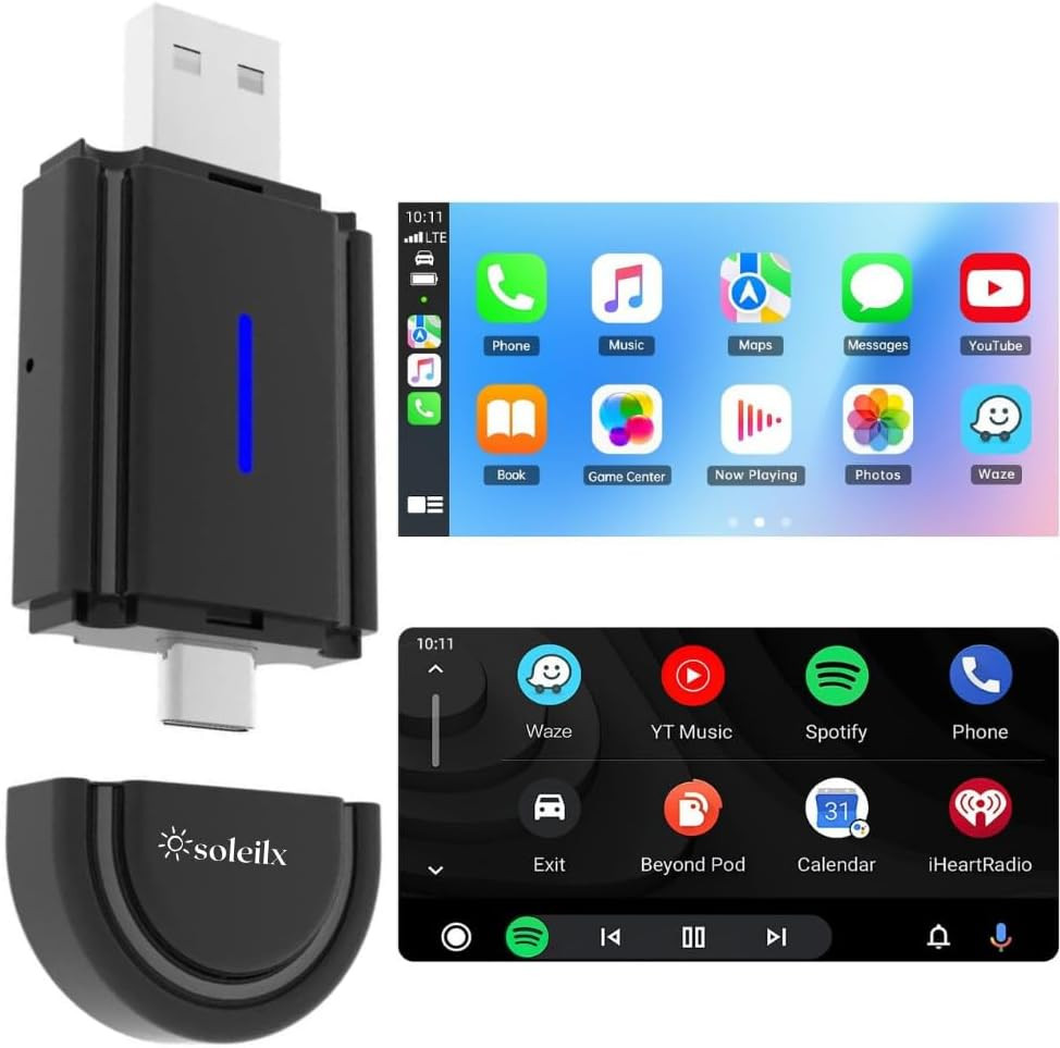 Adattatore Wireless Auto 2-in-1: Sicurezza e Comfort per Tutti - 1