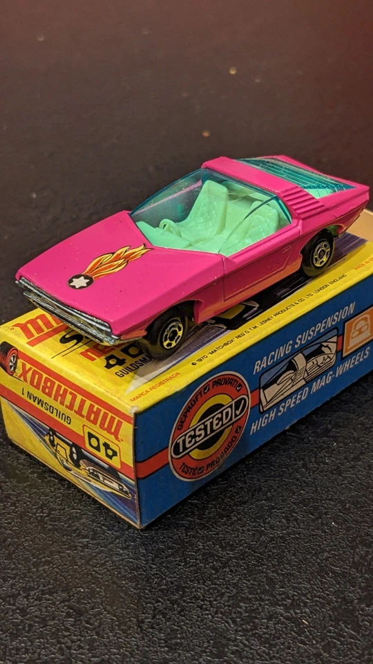 Miniature Matchbox Super fast N°40 - Rose - GUILDSMAN 1 - Vintage 70 - Photo 3/4