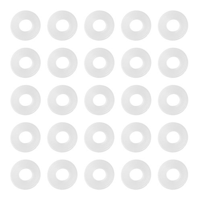 #ad #ad 1 4 Inch ID x 1 2 Inch OD White Flat Vinyl Washer Gasket 1mm Thick 25 PCS $13.63