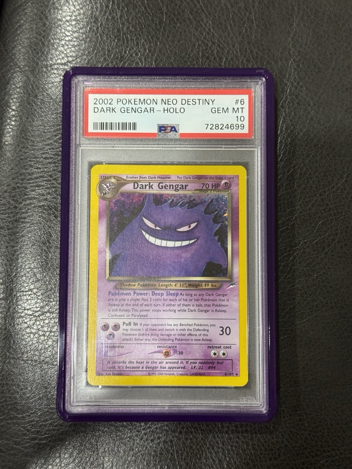 Dark Gengar Neo Destiny Holo Vintage PSA 10