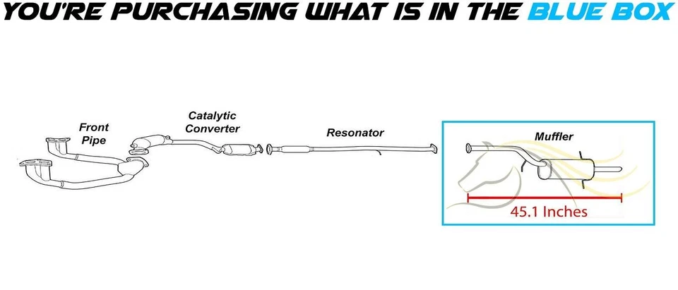 Silenciador traseiro de aço inoxidável com cabides + parafusos serve: 1996-2001 Subaru Impreza - Imagem 3 de 4
