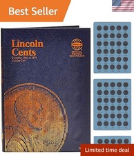 Lincoln Cent Coin Folder Volume 2 (1941-1974) - Elegant Blue Display Case