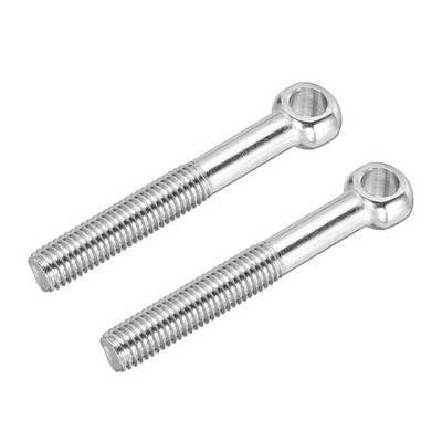 2 Pcs M16 x 90mm Shoulder Swing Lifting Eye Bolt, Silver