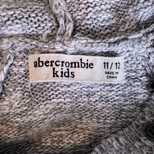 Abercrombie Kids sz. 11/12 girls sweater with lace trim, gray & white 0221 - Picture 7 of 7