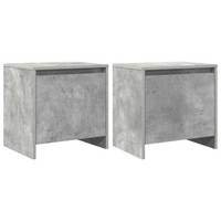 Nachttische 2 Stk. Betongrau 45X34X44,5 Cm Holzwerkstoff