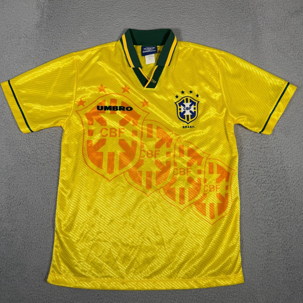 Vtg Brazil Jersey Adult Large Umbro 94 World Cup Brasil Soccer