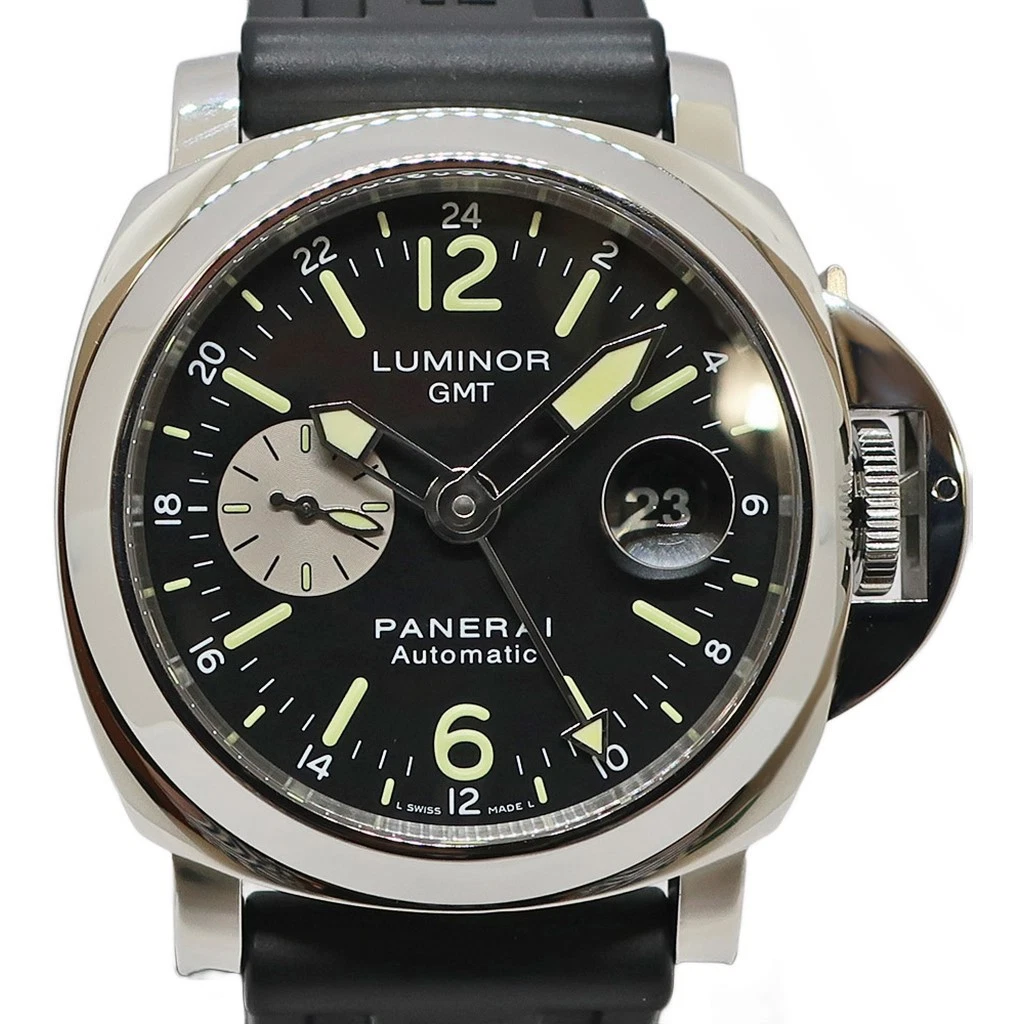 Panerai — Panerai Luminor GMT 44mm PAM00088 44mm SS Black Dial Automatic Watch #UW011