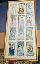 12 CHROMOS LEFEVRE UTILE SERIE PUB LU CARTES PUBLICITAIRES ART NOUVEAU