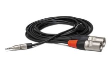 Hosa HMX-006Y, 3.5mm TRS Male to Dual XLR Male Pro Stereo Breakout Cable 6 Feet