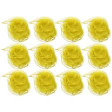 12Pcs Dance Scarves 24" x 24" Juggling Scarves for Magic Music Yellow