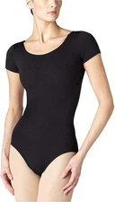 Capezio Women's Team Basic Short Sleeve Leotard,Black,Medium