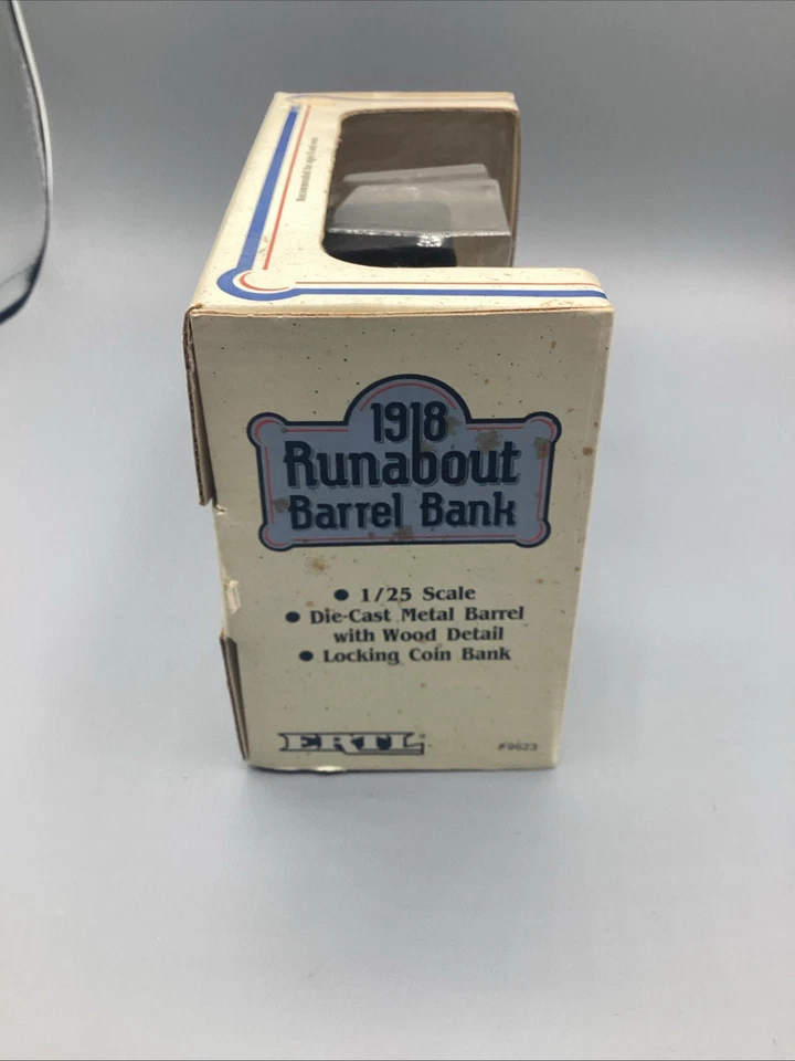 Ertl 1918 Ford Runabout Barrel Bank True Value Diecast 1:25 Scale - NIB-1989 - Image 3 of 4