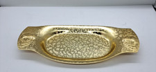 Vintage Kensington Moire Aluminum Garnish Tray Pineapple Design on Ends 14"