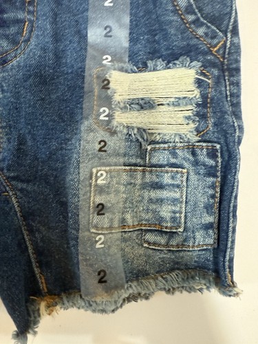 COTTON ON Little Girl Dark Blue 4-Pocket Disstressed Jeans Shorts Size 2 - Picture 8 of 8