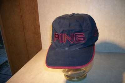 Vtg.  NEW OLD Stock~ Ping Golf Hat Mr. Ping Embroidered Strap Back Adjustable #4