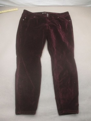 Torrid Size 16 Womens Bordo Cotton Blend Pockets Zip Super Soft Jegging 643