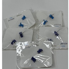 Mini Metal Hair Claw Clips Blue Purple 5 Pair Tiny Clamps