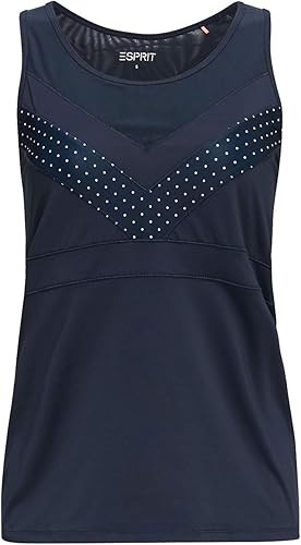 Esprit Damen Tanktop Sommershirt Funktionsshirt Training, Marineblau, XL - Picture 3 of 5