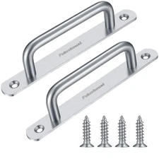 2 Pcs Barn Door Handles, Sliding Door Pull Handles, Stainless Steel Closet Ca...