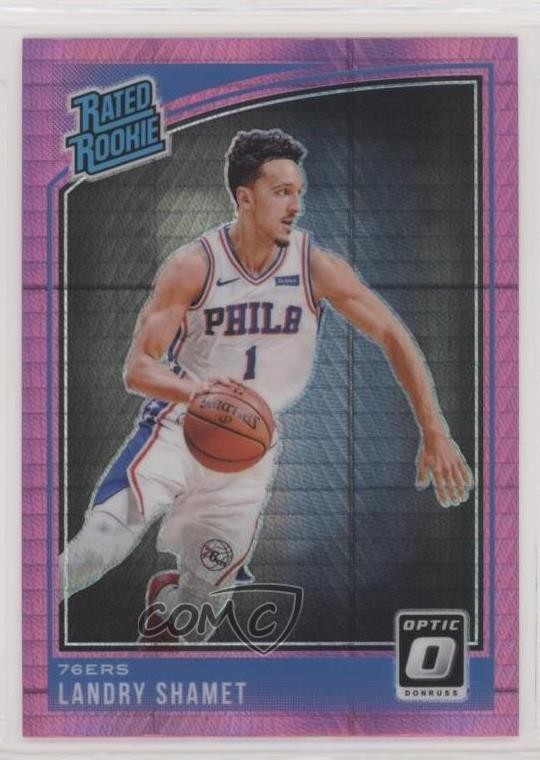 2018-19 Panini Donruss Optic Rated Pink Hyper Prizm Landry Shamet #158 Rookie RC