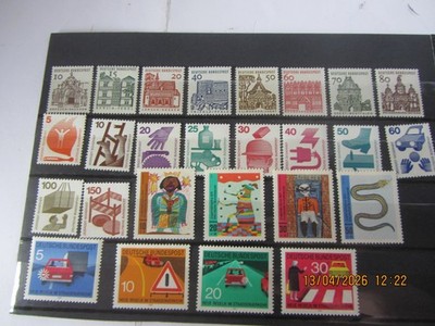 4 Stck. Steckkarten mit Briefmarken Bund Postfrisch