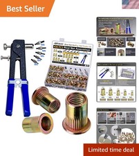 Pressure Rivet Nut Tool Kit, 430Pcs Metric Rivet Nut Combination M8/M6/M5/M4/...