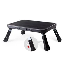 Folding Step Stool, Height Adjustable 1- Step 330lbs, Sturdy Portable Step 