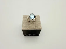 NEW Uno de 50 SER DESLUMBRANTE Blue Crystal Ring Silver Plated MULTIPLE SIZES