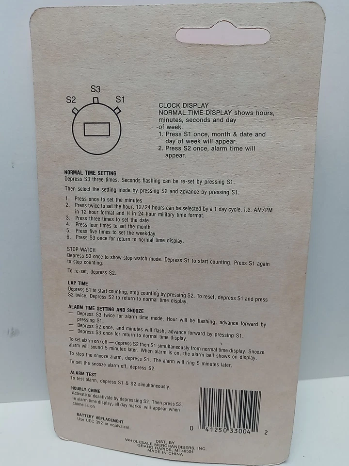 Reloj Deportivo Vintage TimeTracks LCD Cuarzo Modelo 397M Nuevo En Paquete MUY RARO Foto 2 de 4