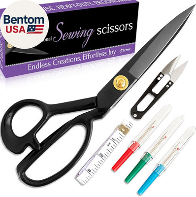 Professional 9 Inch Sewing Scissors for Fabric Cutting - Ultra Sharp, Heavy Duty