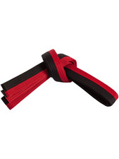 Martial Sports Premium Double Wrap Karate/Taekwondo Poom Belt Red/Black