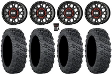 KS135 Grenade 14" Wheels Bk +38mm 30" Versa Cross V3 Tires Kawasaki Teryx Mule