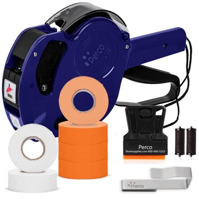 Lite 1 Line Price Gun Kit for Retail Business   Includes 2 White Rolls, 4 Flu...
