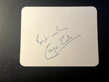 GEORGE COLE - LEGENDARY ACTOR - MINDER -  SIGNED WHITE CARD