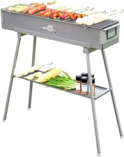Portable BBQ Charcoal Grill Hibachi Steel BBQ WILLBBQ 31.6x7.1x5.1 inch
