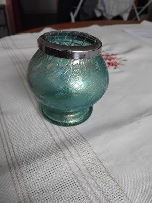 Kleine Royal Brierley irisierende Kunstglas Blumen-/Knospenvase