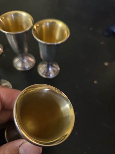 Set Of 6 Vintage Web Sterling Tableware Cordial Gobles 150grams - Bild 7 von 8