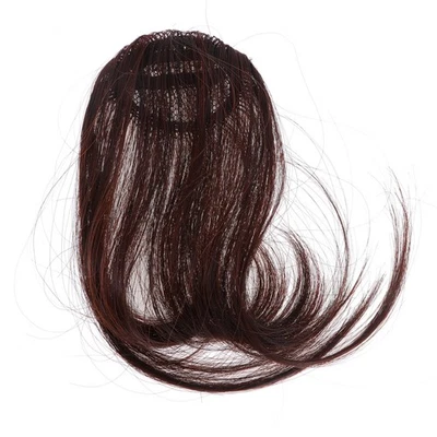 Clip de mode en frange de cheveux / franges / extensions de cheveux (brun foncé) - Photo 1/4