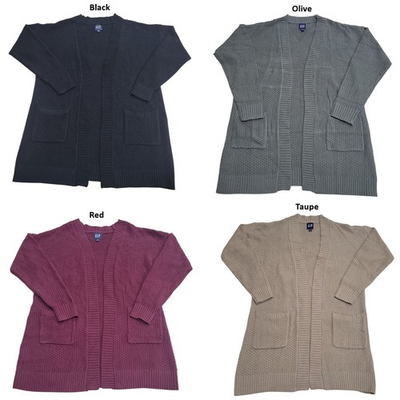 #ad #ad GAP Women#x27;s Long Sleeve Soft Cozy Relaxed Fit Textured Cardigan $16.99