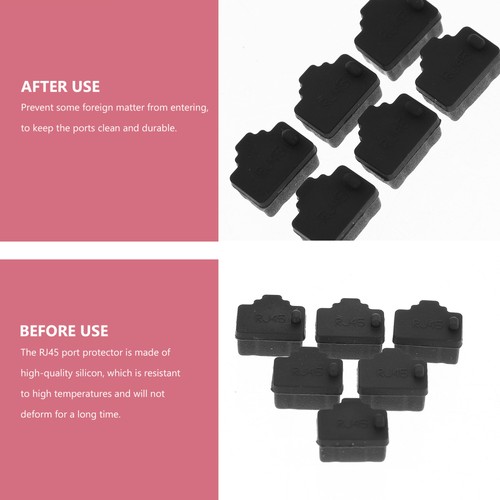 20pcs Poussières Port Couvercles Interface Ethernet pour Fournitures de Bureau - Photo 12/12
