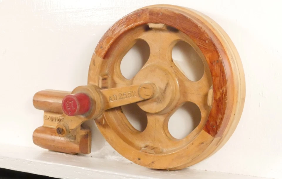 Antique Industrial Foundry Pattern Unique Wheel Design 12-1/2" x 8-3/4" x 4" - Image 3 of 4