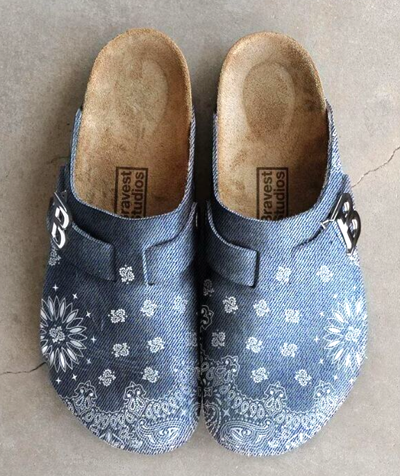 ✓🔥Bravest Studios Denim Paisley Mule Clog - *IN HAND* - Men's