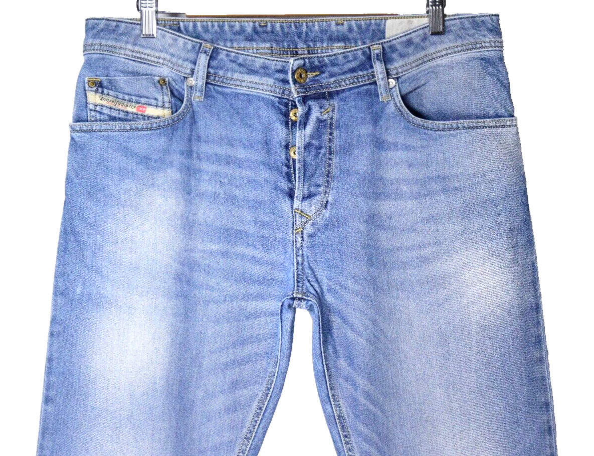 DIESEL WAYKEE mens REGULAR STRAIGHT Light blue JEANS True size