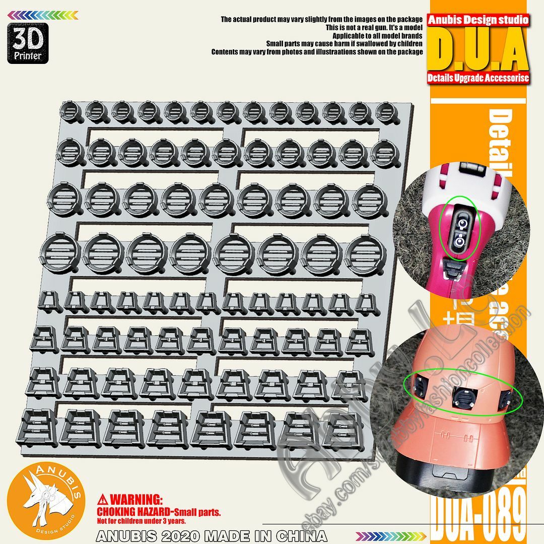 for RG HG 1/144 Zaku II 2 Model Anubis Details Armor Embed